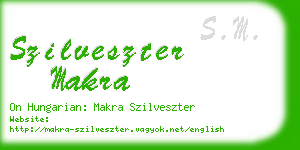 szilveszter makra business card